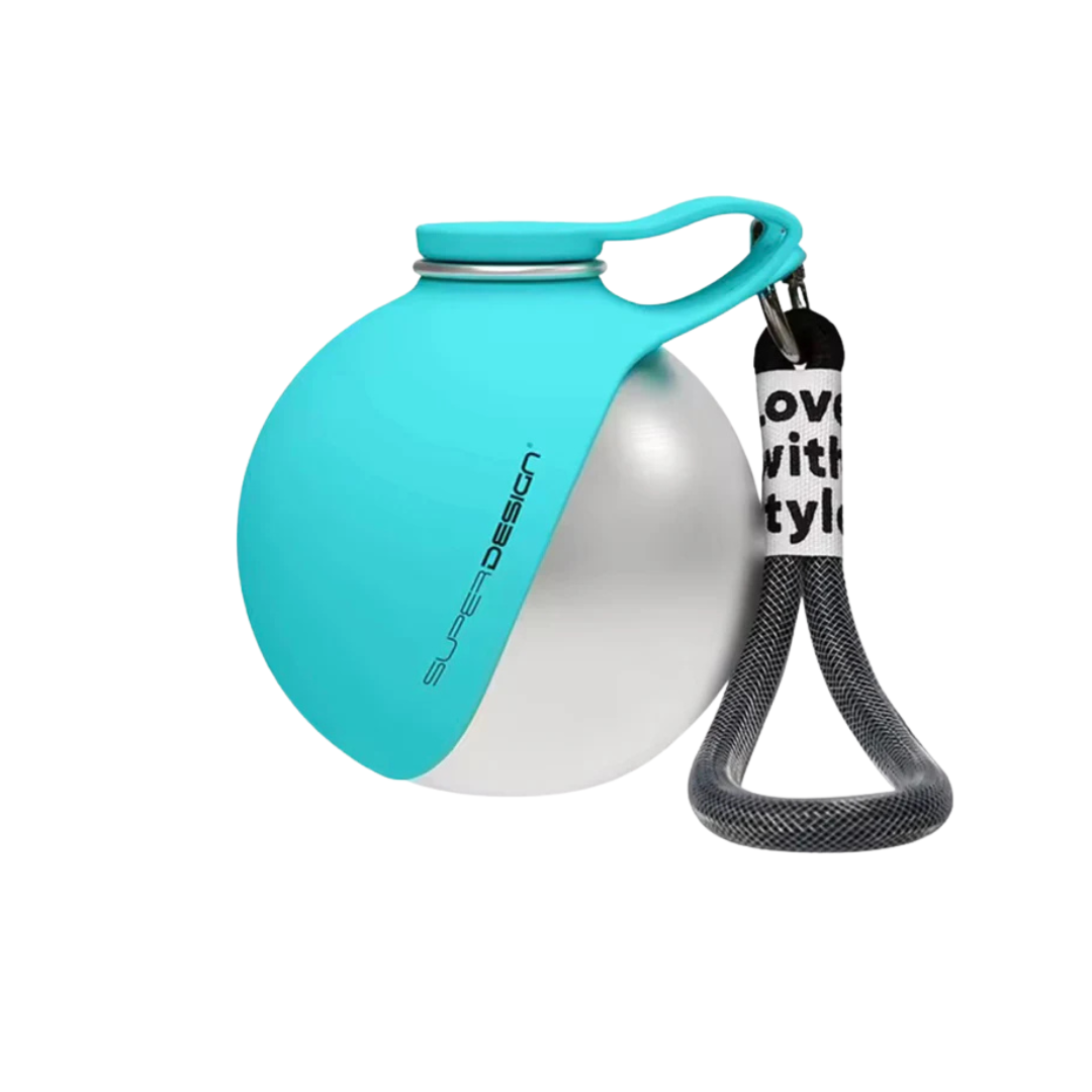 Small Dog Water Bottle 285ML Stainless Steel/PETG Convenient Dog Drink Dispenser Puppy Travel Portable Water Bowl